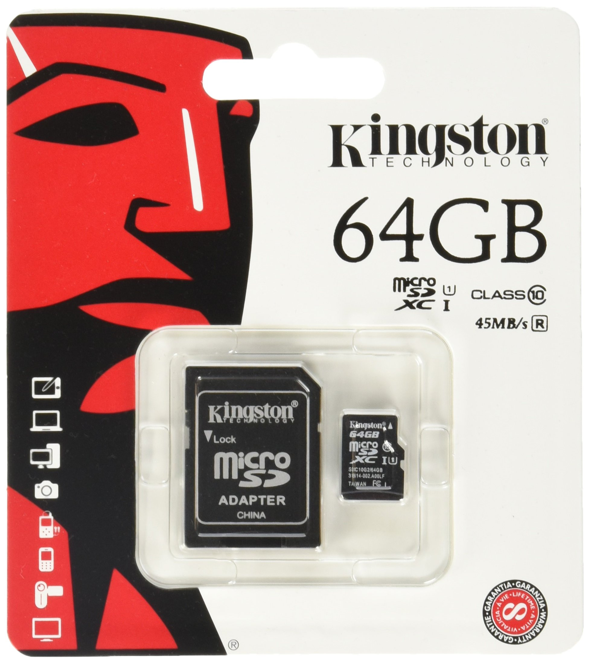 Kingston Memory Card Micro SD SDHC 64 GB