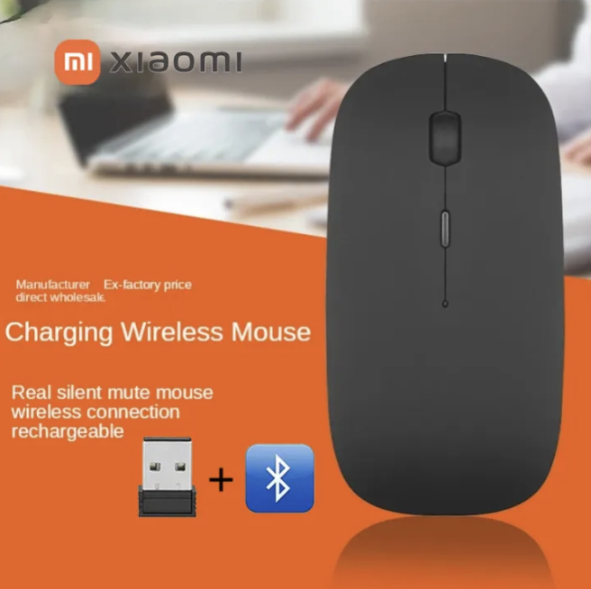 Bluetooth Mouse Wireless XIAOMI Bluetooth 2.4G Wireless Mouse Built-in Battery Silent Button With Mouse Sensitivity Adjustment Button DPI 1000-1600 Wireless Mouse